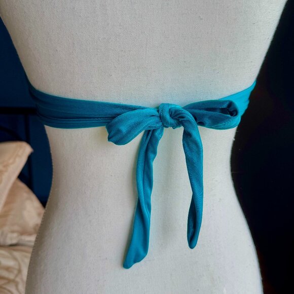 Teal Turquoise Strapless Bikini Top - Picture 5 of 7